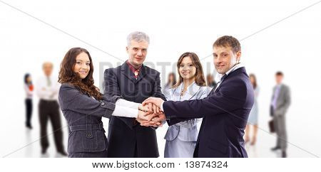 obchodní tým izolovaných na bílém pozadí