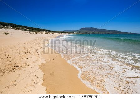 bolonia beach a coastal village in the municipality of Tarifa in the Province of Cadiz in southern Spain.