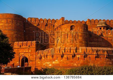 Agra, India. Gate Of Agra Fort.