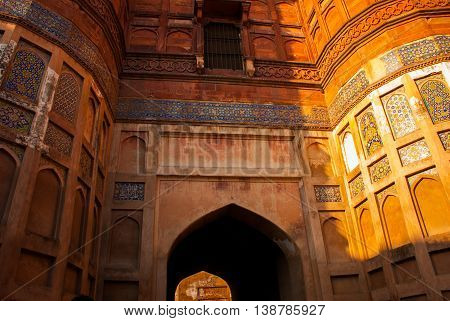 Agra, India. Gate Of Agra Fort.