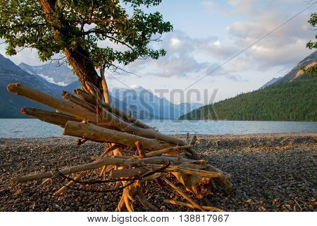 Early morning at Waterton Lakes and National Park, Canada