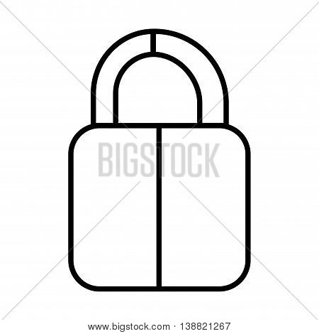 secutiy lock key object icon vector illustration
