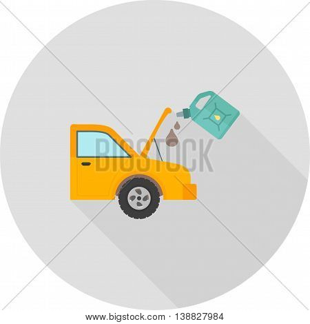 Car, oil, fuel icon vector image. Can also be used for car servicing. Suitable for use on web apps, mobile apps and print media.