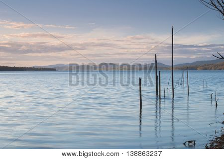 Lake Wivenhoe in Queensland during the day. Apart of Wivenhoe Dam.