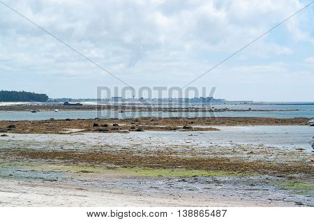 coastal scenery around Penmarch in the Finistere department in Brittany France