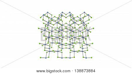 Chromium 3 chloride or chromic chloride describes any of several compounds of with the formula CrCl3H2O. 3d illustration