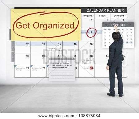 Get Organized Tidy Up Clean Schedule To Do Concept