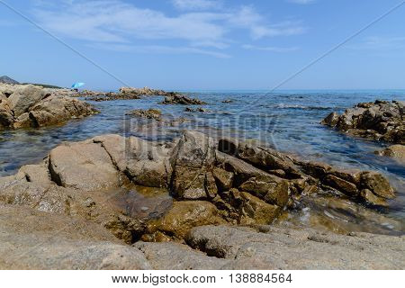 a view of orosei gulf in sardinia, italy