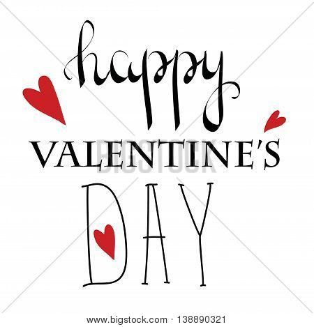 Valentines day vintage card with lettering background