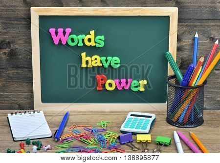 Words have power word on school board 