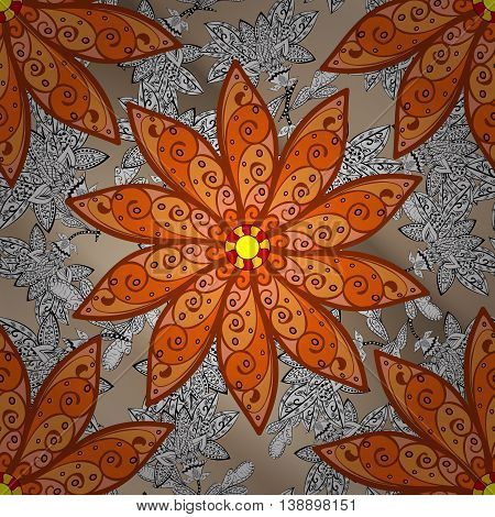 Adstract floral floral on grey background. Vector illustration.