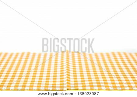 checked tablecloth for food serving for background