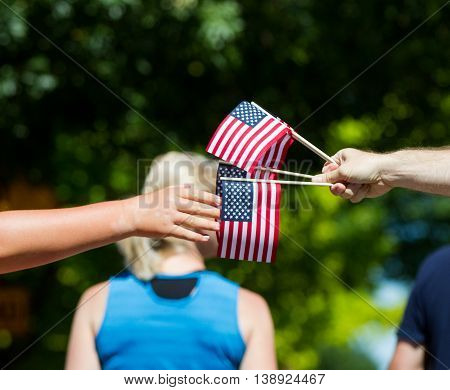 Handing Out Flags