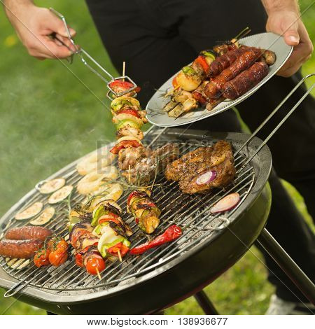 Summer Barbecue In The Garden