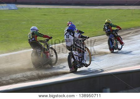 Speedway Riders On The Track