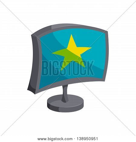 Computer monitor icon in cartoon style isolated on white background. Tehnique symbol