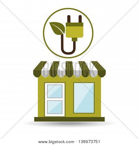 ecology enviromental eco nature isolated, vector illustration