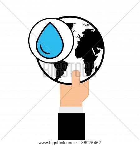 ecology enviromental eco nature isolated, vector illustration