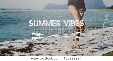 Summer Vacation Holiday Beach Sunny Concept