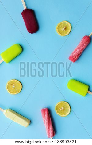 Popsicle Flavored Ice Frozen Dessert Sweeten Tasty Concept