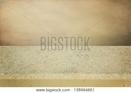 Background with concrete table for product montage