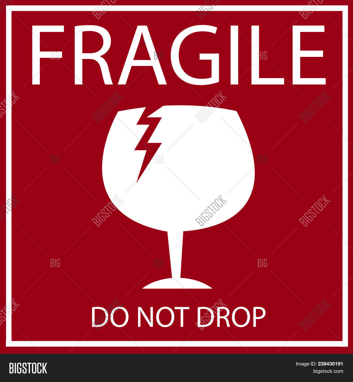 Fragile Breakable Vector &amp; Photo (Free Trial) | Bigstock