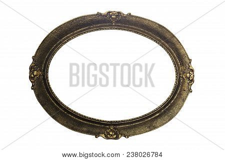Ornate Picture Frame Isolated On White Background. Antique And Vintage Objects