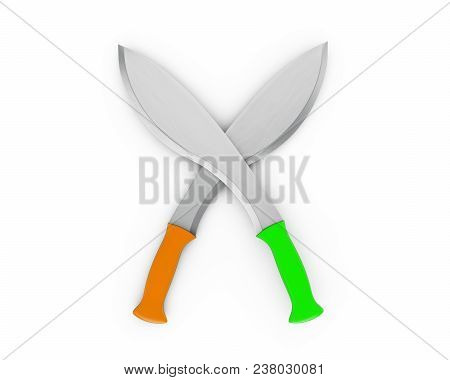 3d Rendering Of Machete, Isolated On White Background.
