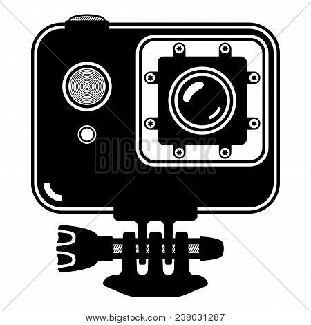 Action Camera Icon. Extreme Ultra Hd. 4k Camera For Active Sports. Vector Illustration.