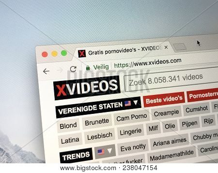 Almere, The Netherlands - March 27, 2018: Homepage Of Xvideos, A Pornographic Website That Hosts Ima