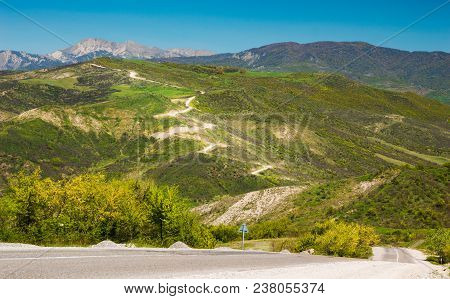 Beautiful Mountain Landscape With A View Of The Serpentine Road