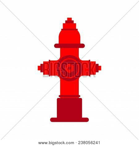 Fire Hydrant Isolated. Red Fireplug Vector Illustration
