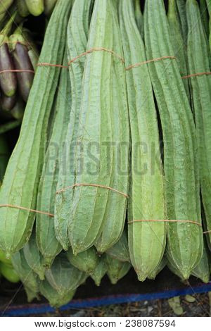 Luffa Acutangula For Cooking At Street Food