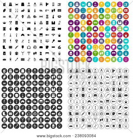100 Housekeeping Icons Set Vector In 4 Variant For Any Web Design Isolated On White