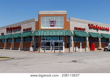 Muncie - Circa April 2018: Walgreens Retail Location. Walgreens Is An American Pharmaceutical Compan