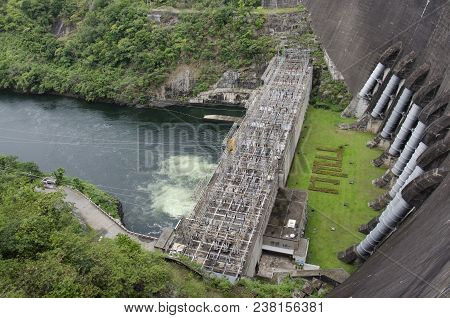 Building Electricity Power Plant At Bhumibol Dam In Tak, Thailand