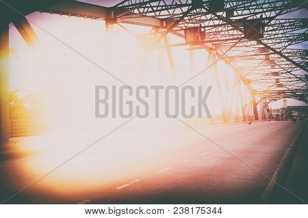 Memorial Bridge In Bangkok Thailand. (in Vintage Process)