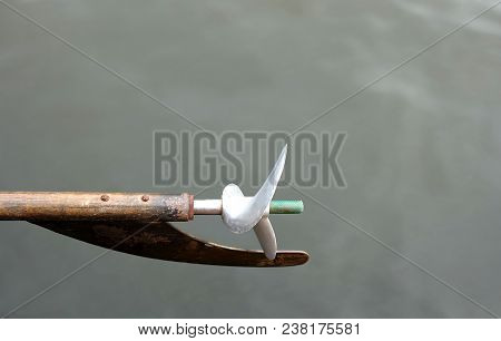 Long Tail Boat Rudder, Suitable For Transportation Concept.