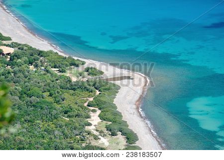 View Of Coccorrocci Beach From Path To Cartuceddu