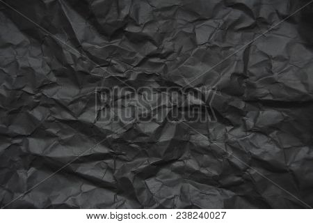 Black Paper Texture Or Background With Spotlight, Dark Wall Backdrop Wallpaper, Dark Tone.