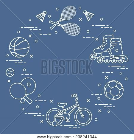Badminton Rackets And Shuttlecocks, Football And Basketball Balls, Rackets And Balls For Table Tenni