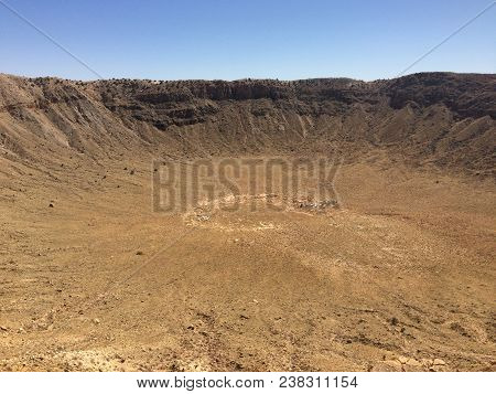 view of Meteor Crater located in Winslow Arizona