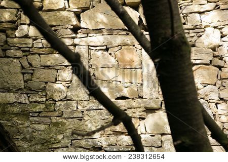 Stone Bricks Surounded With Trees In Slapnik