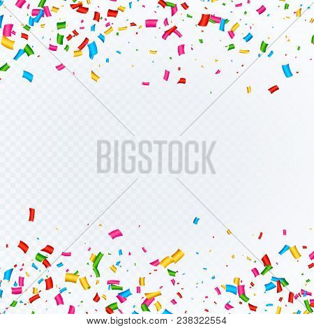 Abstract Background With Falling Confetti Vector Design
