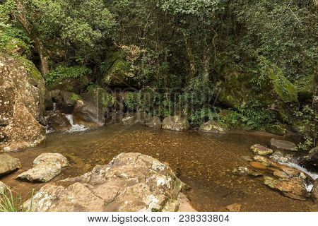 A Pond In The Gudu Forest On The Hiking Trail To The Bottom Of The Gudu Falls Near Mahai In The Drak