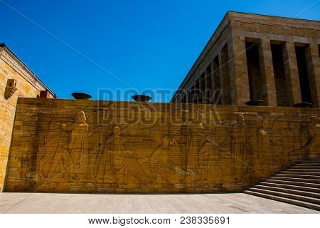Memorial Tomb Of Mustafa Kemal Ataturk In City Of Ankara