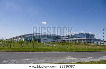 Rostov-on-don,russia - April 29,2018: Airport Platov,built For The Fifa World Cup 2018. Vehicles Are