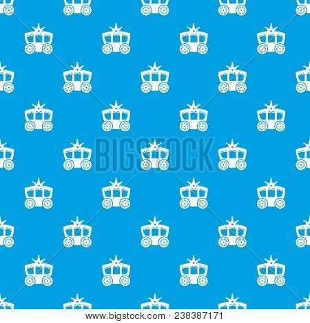 Carriage Pattern Vector Seamless Blue Repeat For Any Use