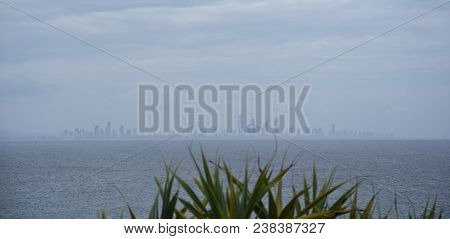 Gold Coast Skyline View From Rainbow Bay Lookout In Pat Fagan Park (coolangatta, Queensland Australi