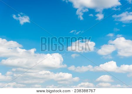 The Vast Blue Sky And Clouds Sky. Blue Sky Background With Tiny Clouds. Sky Blue Cloud Background Be
